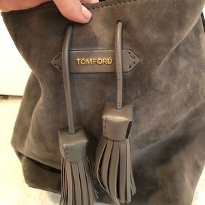 Tom ford suede bucket bag crossbody